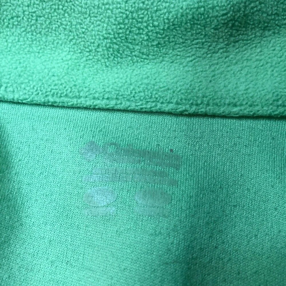 Columbia Jacket Womens Small Green‎ Long Sleeve Cotton 1/4 Zip Top Adult